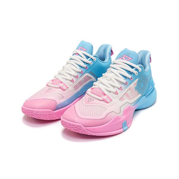 Rigorer S Hydrogen 2 Colorful Cloud Comfortable Versatile Fabric Low-Top Basketball Shoes Men Sneaker Cloud-Blue Pink Z122160116-1