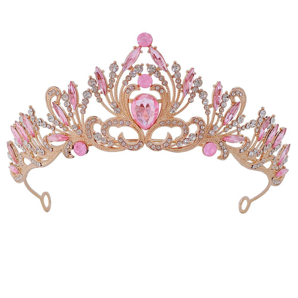 

European Baroque Crown Alloy Rhinestone Jewelry Bridal Crown
