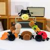 Cuddly Insect Plush Keychain Soft Stuffed Animal Keyring Emotional Support Toy for Stress Relief And Comfort Playful Cuddle Buddy for Kids
