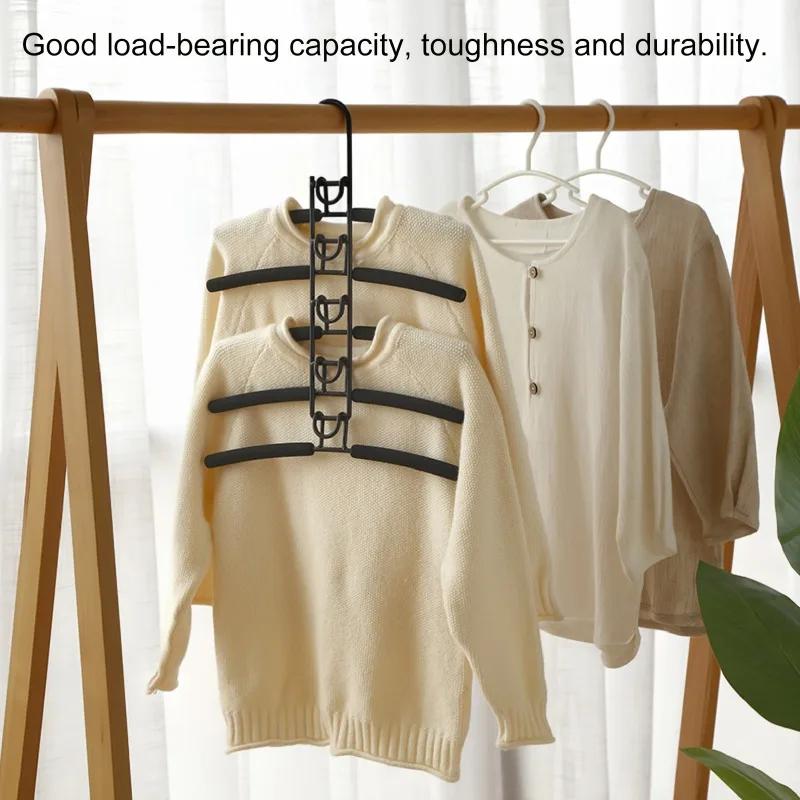 Heavy Duty Space-Saving Metal Hangers with Non-Slip Foam Pads - Multi-Layer Design for Coats, Sweaters, Suits, and T-Shirts