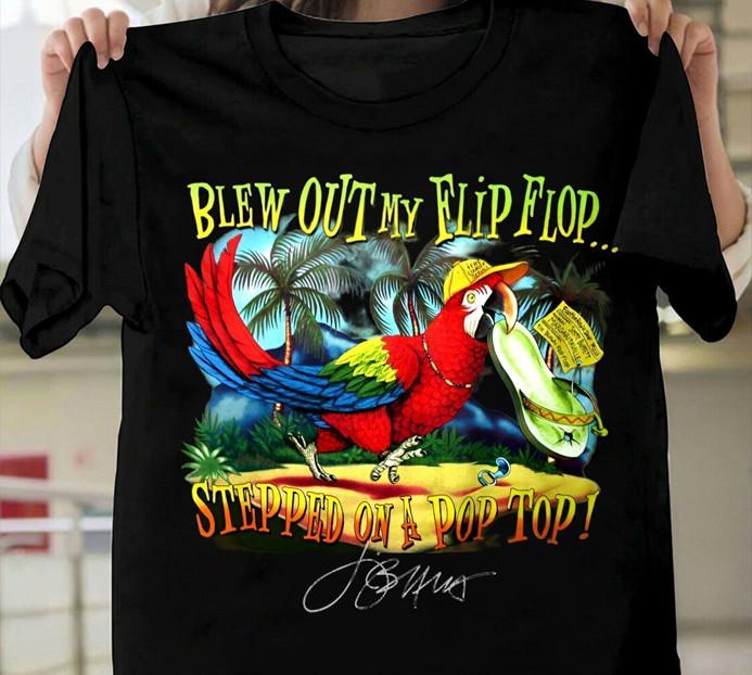 Jimmy Buffett Margaritaville Tour Signed Black Short Sleeve Shirt Unisex T-Shirt XXL