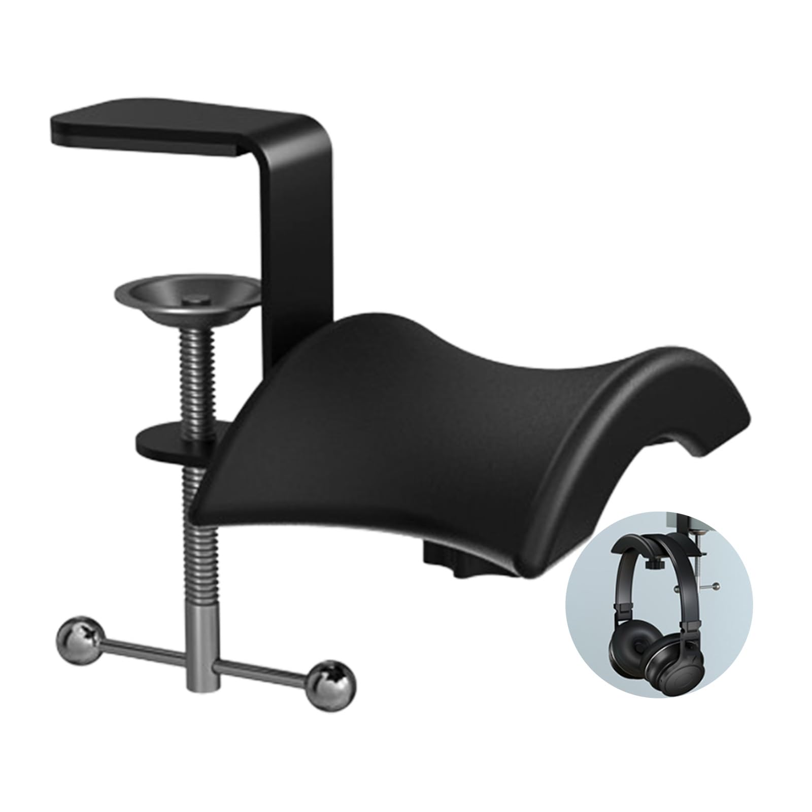 

Игровая гарнитура для ПК Крючок Держатель Вешалка Крепление Настольная Алюминиевая Подставка для Наушников Черная (Набор из 1)