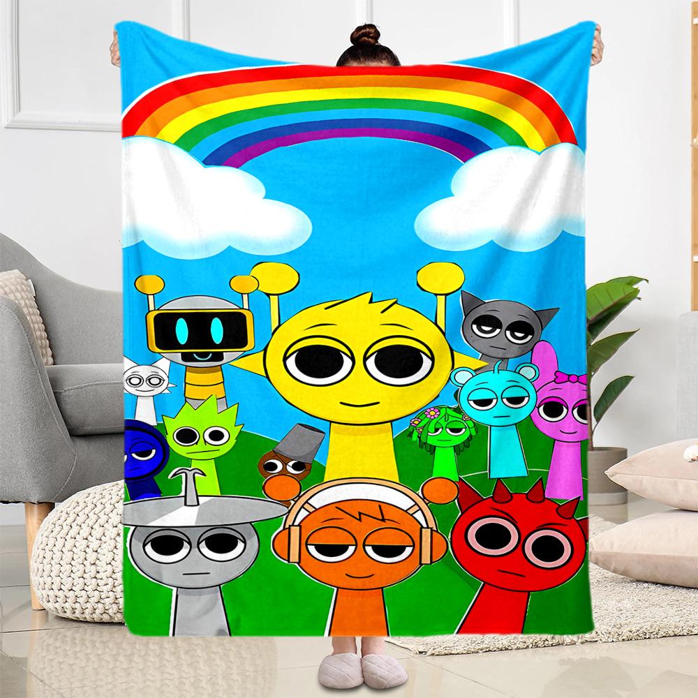 Rainbow Friends Adventure Blanket Comfortable Great for Bedding Sofa Seaside All-Season Use Stylish Decor Gift for Travel Home Birthdays
