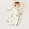 TONGTAI Baby Pure Cotton Thermostatic Double-Layer Long Sleeve Anti-Kick Sleeping Bag