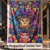Colorful Mandala Patterns 2 Theme Wall Tapestry Customized With Name Text Personalized Hanging Tapestry For Bedroom Living Room Decor