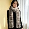 Imitation Mink Fur Long Faux Fur Scarf Thick Shawl Wrap Fleece Neck Gaiter Fluffy Scarf  Winter