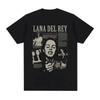 Harajuku Y2k Oberteile Vintage Hip Hop T-Shirts Sängerin Lana Del Rey Aufdruck T-Shirt Streetwear Kurzarm Lässiges Lockeres T-Shirt Unisex