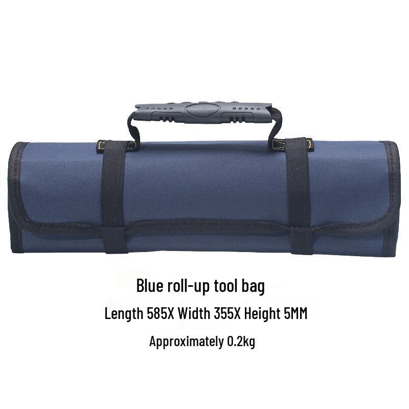 Electrician's Roll-up Tool Storage Bag - Wear-resistant, Thickened Canvas for Multifunctional Use