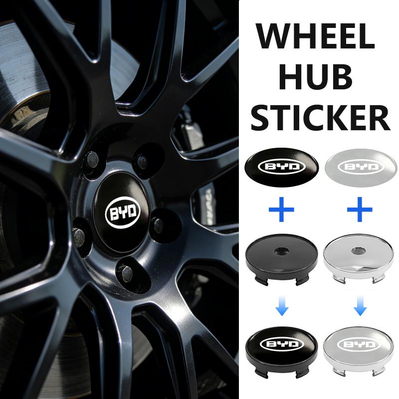 4pcs Car Wheel Hub Protective Cover Universal Anti-Dust Center Cap For BYD Tang EV600 Han EV Yuan ATTO Song PLUS Pro MAX