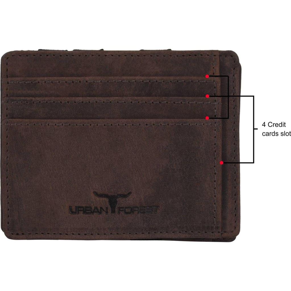Men Casual Blue Genuine Leather RFID Wallet  (4 Card Slots)