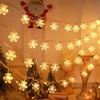 Christmas Lights Fairy Lights Snowflake String Light Battery Operated Snowflake for Bedroom Garden Wedding Birthday Decoration