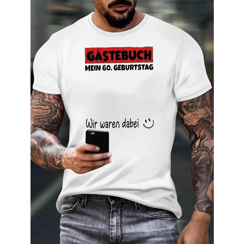 My 60Th Birthday Men S Short Sleeve T-Shirt Summer Top,  Round Neck, Relaxed Fit S белый