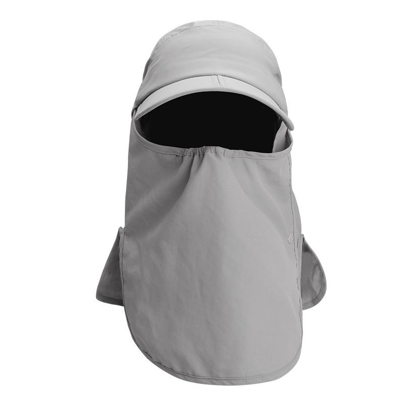 Cycling Cap Summer Men's and Women's Outdoor Protective Cover, Face Protection, UV Protection, Neck Protection, Removable Mask, Peaked Cap.