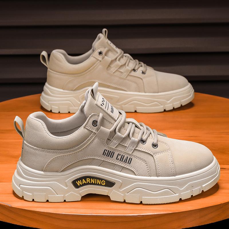 

Men s shoes autumn and winter platform work non-slip and wear-resistant men s labor insurance tide shoes 2024 new velvet cotton shoes Martin boots 39 хаки