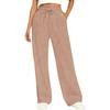 Pantaloni da jogging casual unisex a vita alta elasticizzati a gamba larga con coulisse