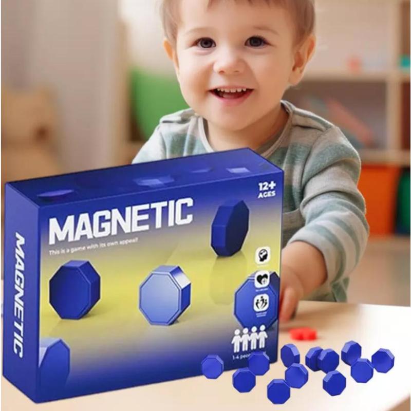 Party Games Magnetic Stones Game Interactive Magnet Board Strategy Game For Family Kids Adults Portable Magnetic Stones Play Set