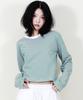 Deumakeu Striped Semi-Crop Long Sleeve T-Shirt Green