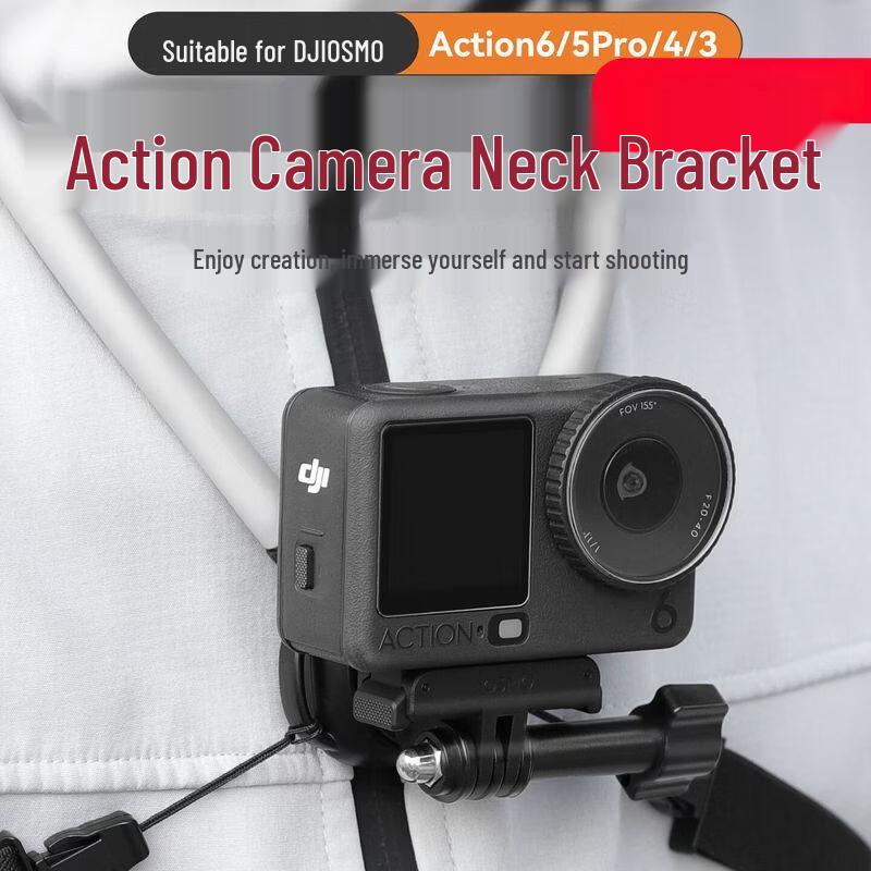 XFJI DJI Action Camera Neck Mount Bracket