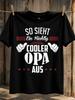 Cooler Opa Thumbs Up Icons With Red Stars And Bold Gerunisex Lettering Proud Grandpa Humor Theme Unisex All Tshirt