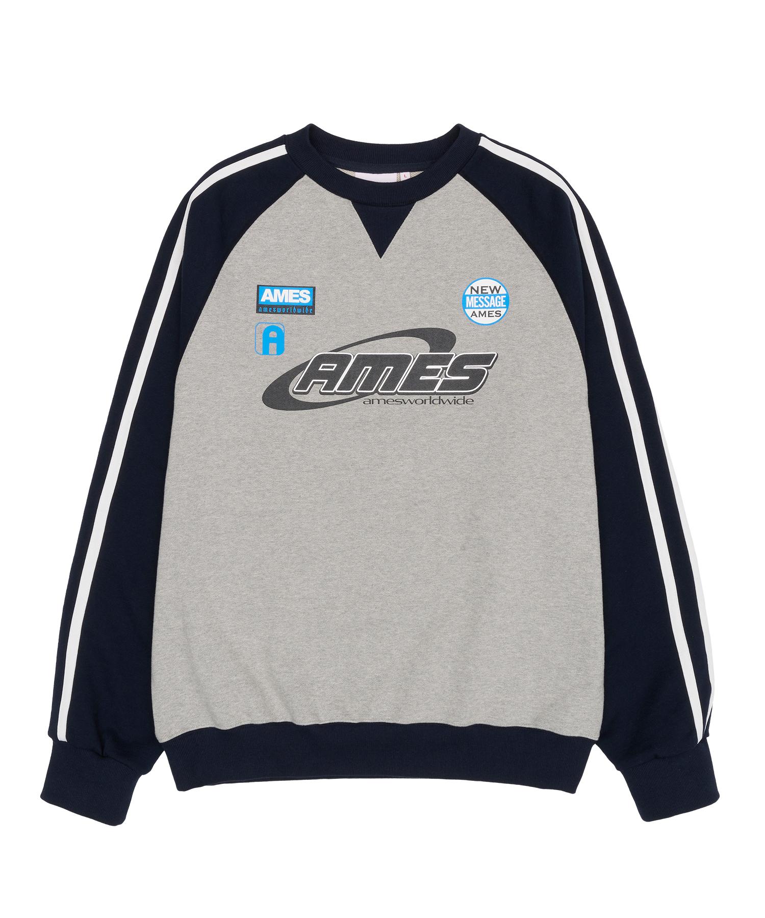 Свитшот Ames Worldwide с прострочкой на рукавах Серый (Am2Esum441A) Grey L