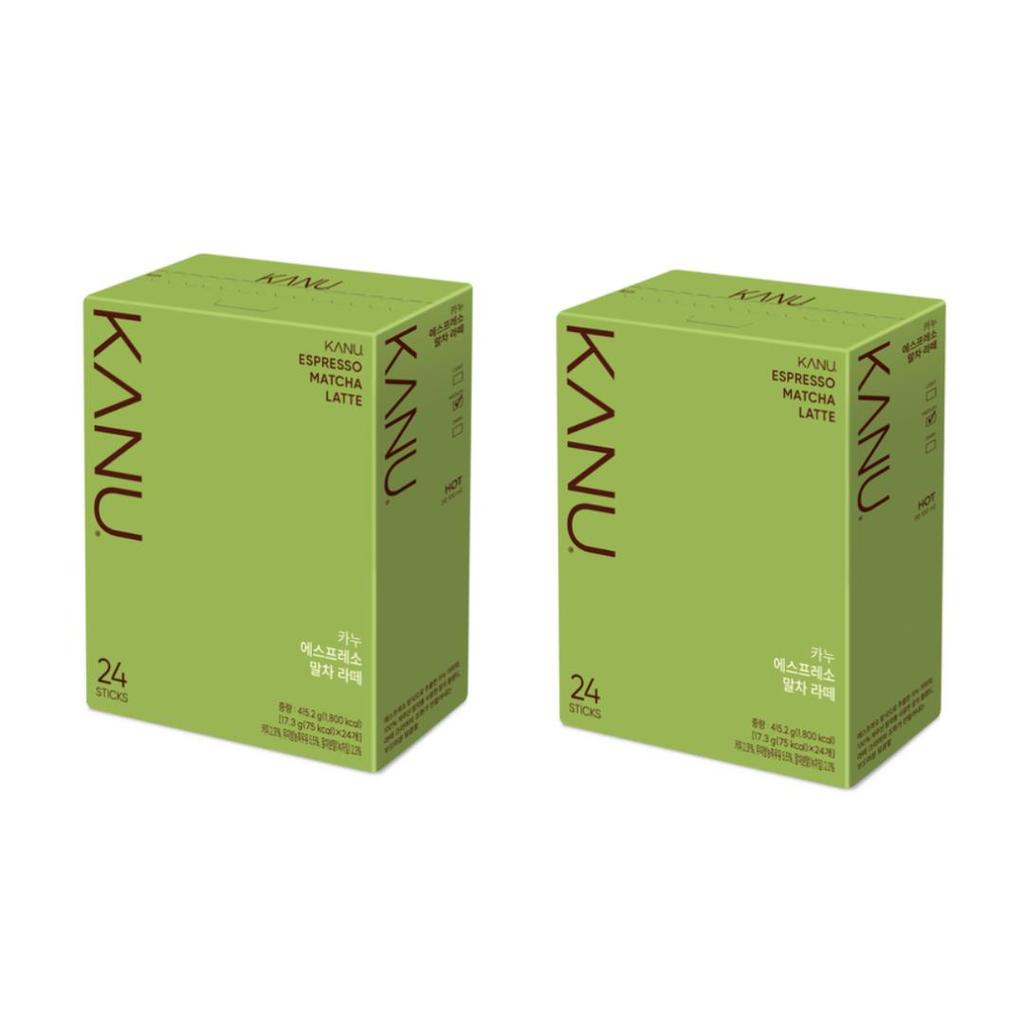 KANU Espresso Matcha Latte Kaffeemischung 17g x 24 Sticks (Gesamt 415,2 g) (3 Optionen)