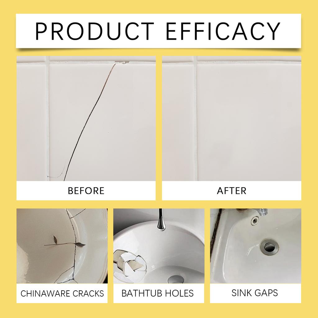 Reparationssats för kakelstenar Starkt lim Kakelfyllningslim Långvarigt Granit Marmor Fyllningslim Reparation av Sprickor