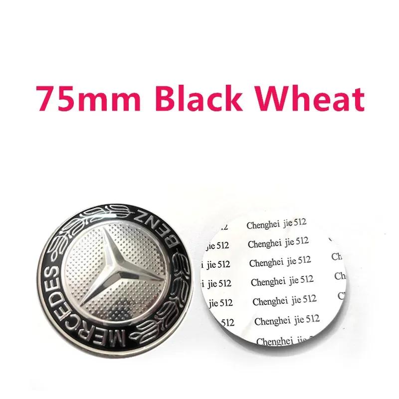 CEJ1 2025 Hot For Benz 4pcs 56mm 60mm 65mm 75mm Car Wheel Center Hub Emblem Sticker For Mercedes Benz W203 W204 W205 W213 W210 W211 W