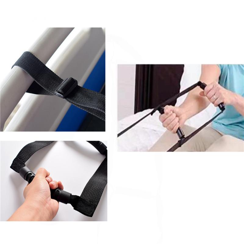 Elderly Get Up Aid Disabled Get Up Ladder Assist Belt Adjustabe Bed Assist Strap With Handrails Pull Up Sit Up Wake Up Rope