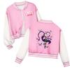 5599 Kids Girls Lily Lovebraids Printed Casual Button Long Sleeves Baseball Jacket Coat