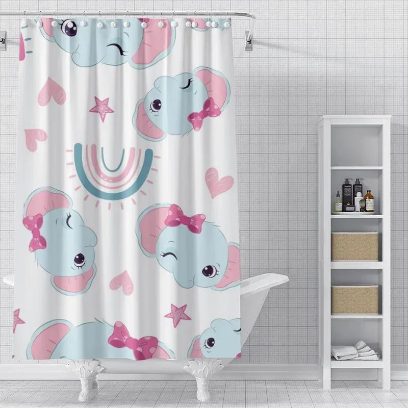 Home decoration shower curtains for bathroom waterproof curtain fabric Modern Nordic style Living Roomcute animal cartoon dogs