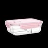 ZIPOYA 1520ml 2-Compartment Glass Food Container