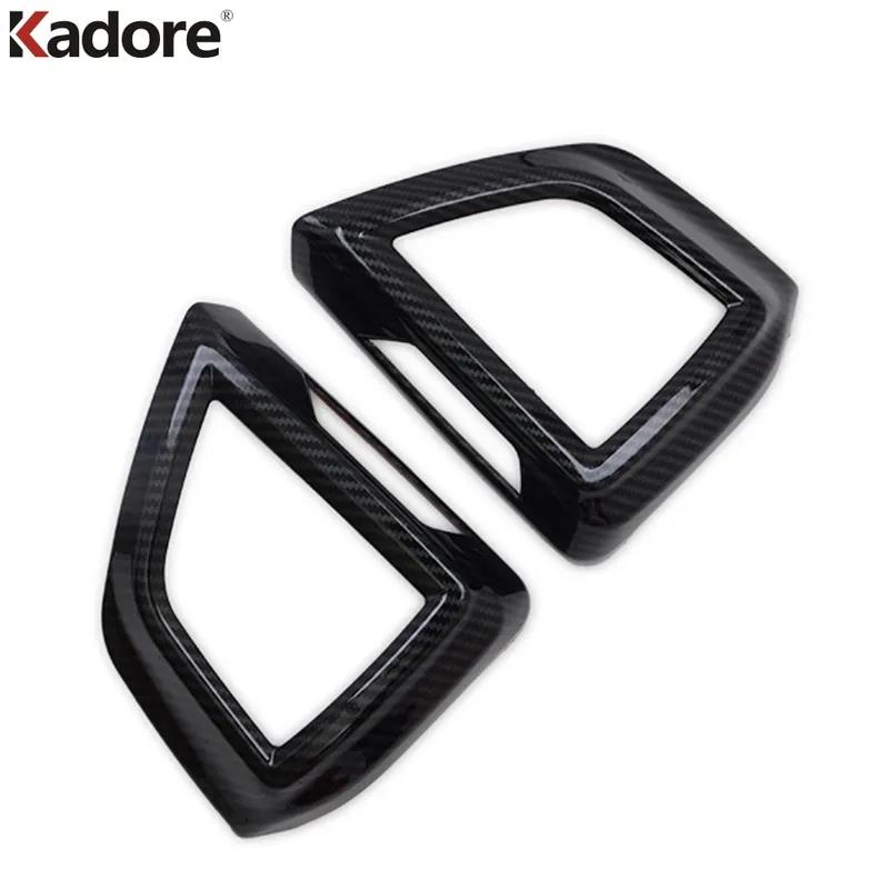 For Subaru XV Crosstrek 2018-  SUV Carbon Fiber Front Side Air Condition Vent Outlet Cover Trim Interior Accessories