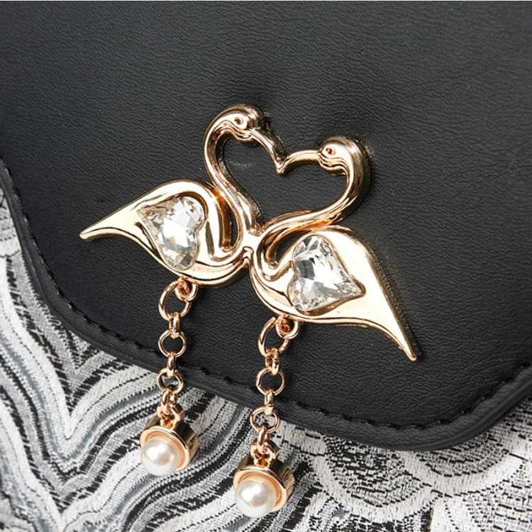Jacquard color-blocked handbag women's one-shoulder crossbody bag