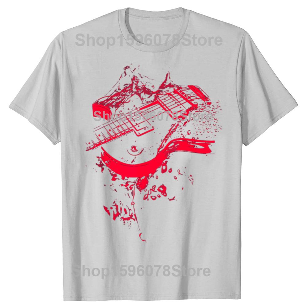 Funny Guitar Cool Rock Music Musicians T Shirts Men Women Cotton Humor Streetwear Tee Shirt Short Sleeve Unisex Loose Clothing