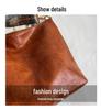 Women's Large Capacity Crossbody Bag - 2023 Spring/Summer Retro Wide Strap Bucket Bag with High-Quality Texture