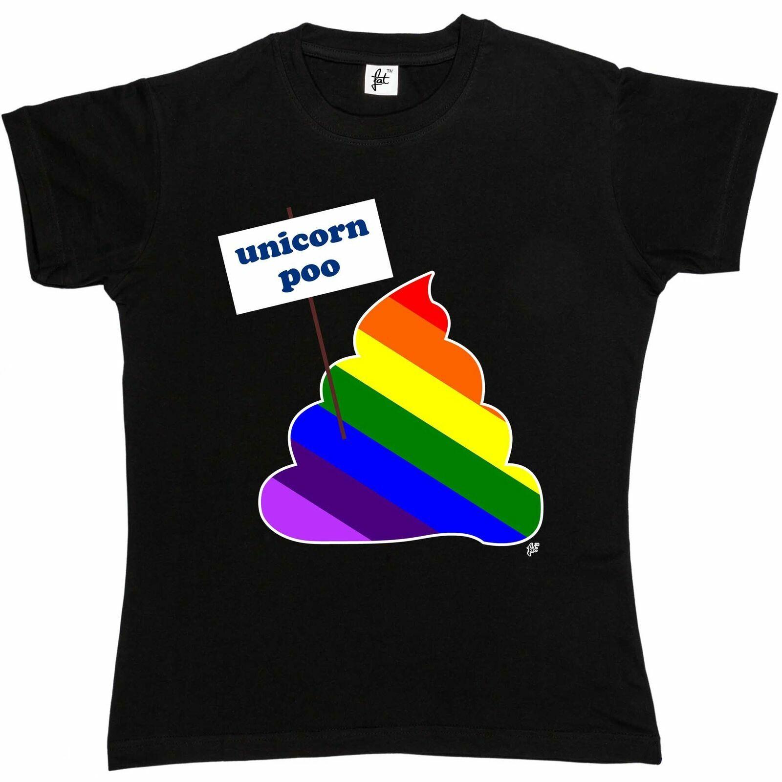 Magical Rainbow Coloured Unicorn Poo Womens Boyfriend Fit T-Shirt XL