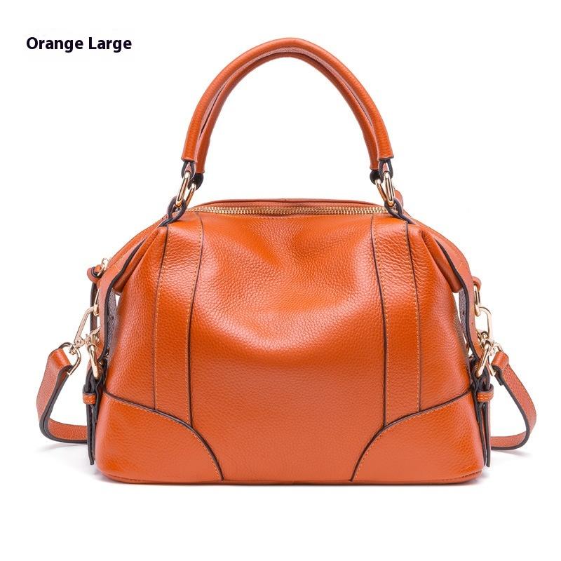 First Layer Cowhide Handbag Temperament Women's Handbag Women's Versatile Leather Shoulder Messenger Women's Bag