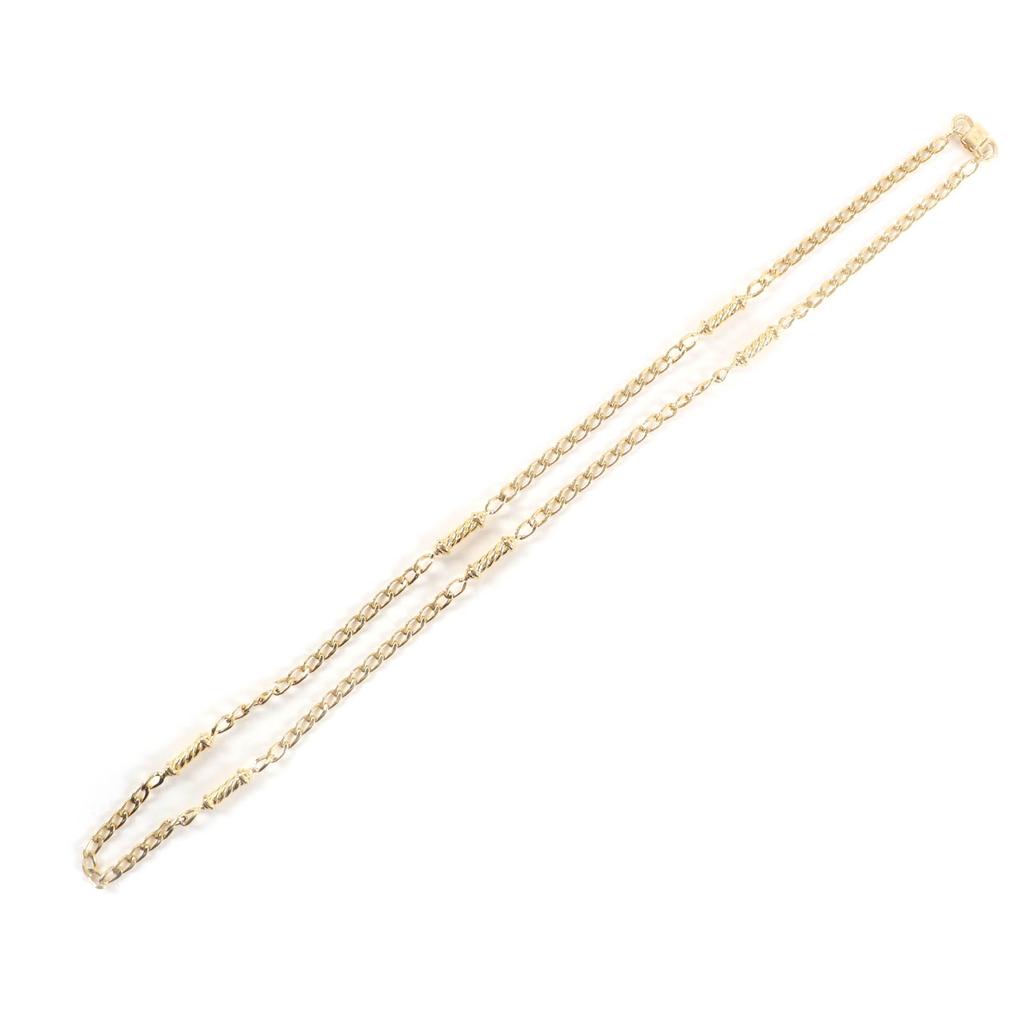 Excellent CELINE Necklace Triomphe 2-way Gold-colored Twist Motif Gold Women Used