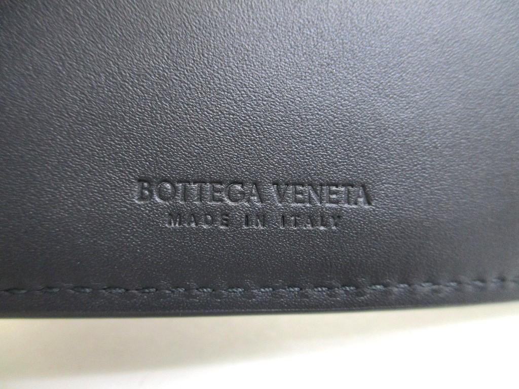Authentic BOTTEGA VENETA Intrecciato Black Leather Small Bi-Fold Bill Wallet #a536  Refurbished