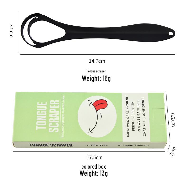 Stainless Steel Double-Layer Tongue Scraper for Adults - Relieves Bad Breath & Deep Cleans