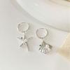 French Asymmetrical Starfish Shell Earrings: Resort Style, High-End, Chic & Sweet Design