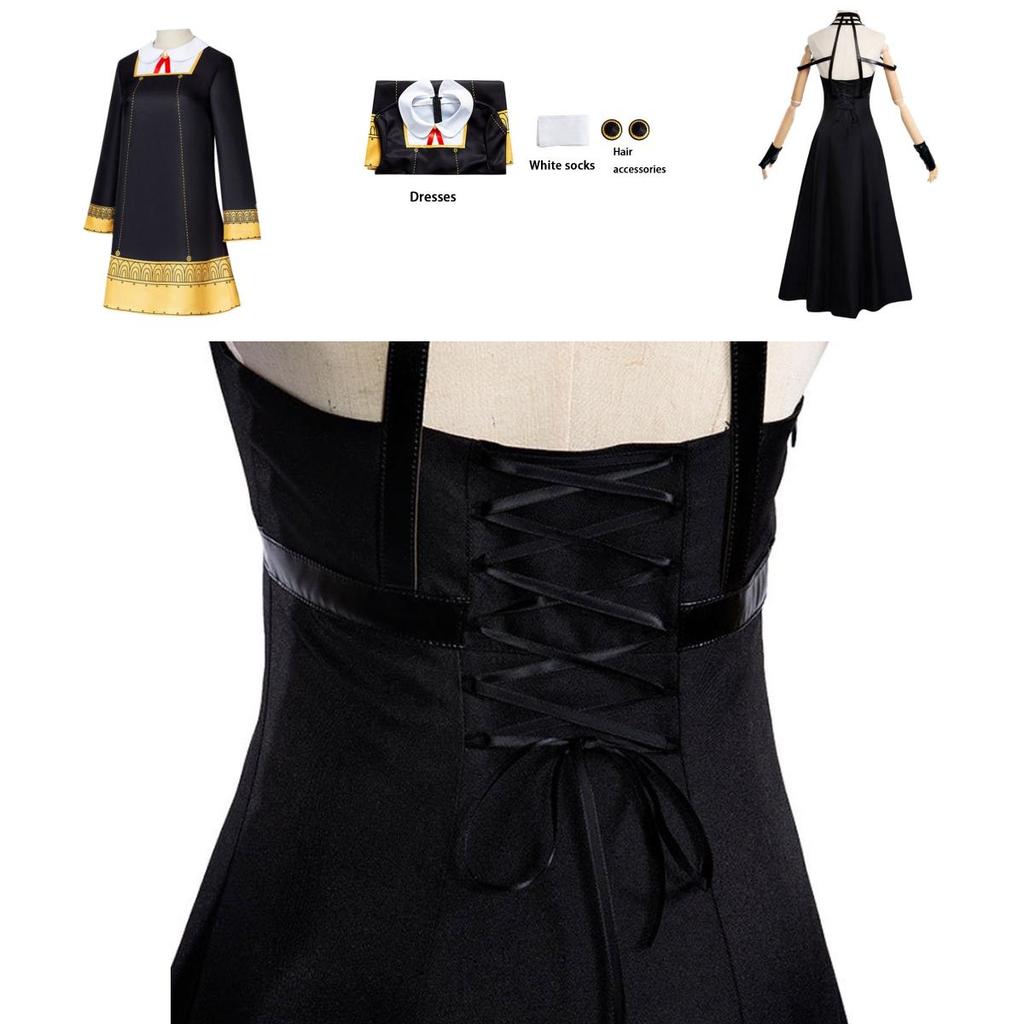 Vibrant Spy×family Anime Party Cosplay Dress Set For Yor Forger Anya