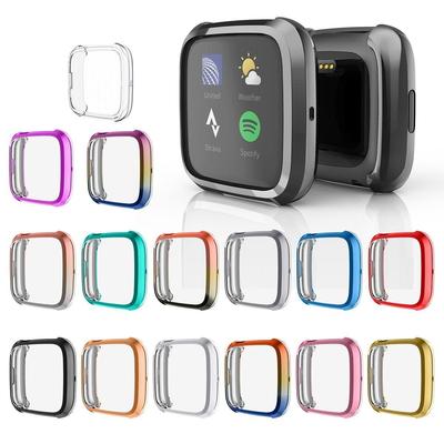 Pokrowiec na Fitbit versa/Versa 2/Versa Lite etui na pasek ochraniacz ekranu akcesoria do inteligentnego zegarka ultra-cienka ramka ochronna zderzak