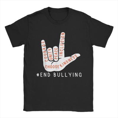 Unity Day Orange Kids 2025 Anti Bullying Love Sign Language Men Summer  Streetwear T-Shirts Round Neck Tees Wholesale Clothing