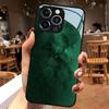 Dark Green Starry Sky Pattern Tempered Glass Black Phone Case For iPhone 11 12 13 14 15 16 17 Pro Max 17 Air 7 8 Plus XS X Cover