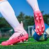 Pink Soccer Shoes Men Kids Professional Society Original Football Boots Outdoor Non-Slip Futsal Trainning Sneakers Size 33-46