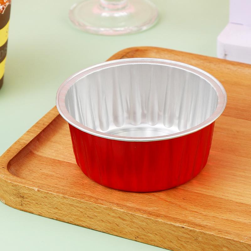 10Pcs Aluminum Cake Cup Round Foil Baking Cup Heat Resistant Cake Cups Mold With Lid Cupcake Birthday Wedding Party Supplies