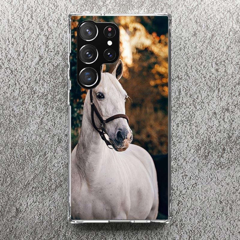 Horse Great Beauty Galloping Phone Case For Samsung Galaxy S25 S24 S23 Ultra S22 Plus S21 S20 FE S10 + S25Ultra S24U Soft Cover