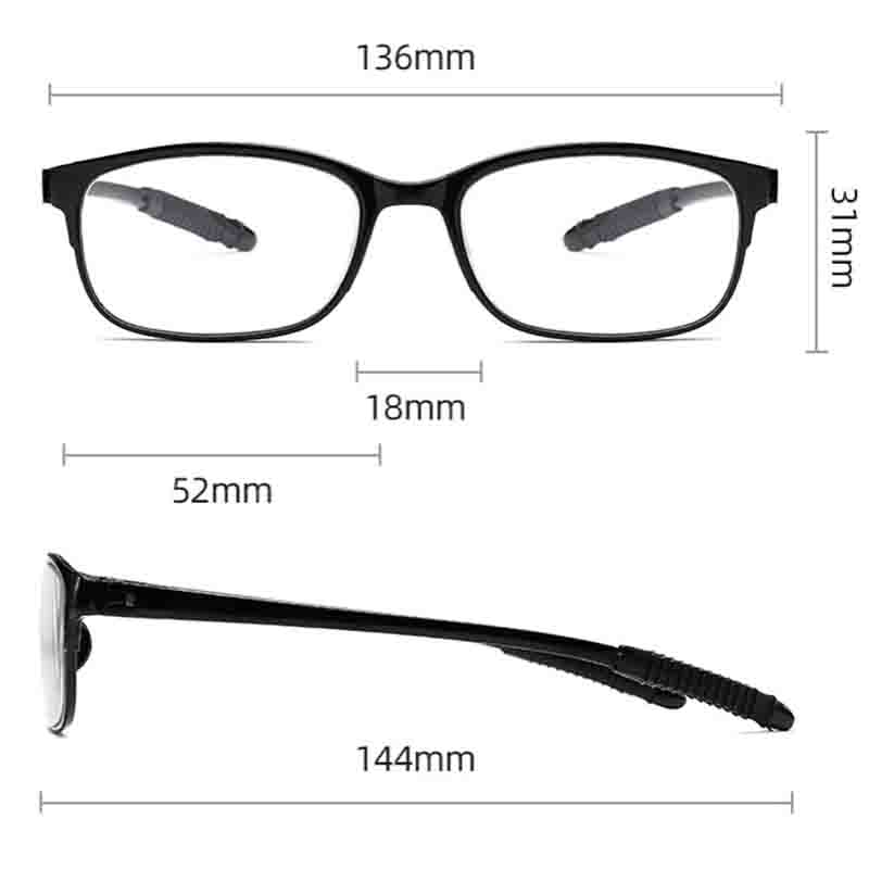 Fashion Women High-Definition Reading Glasses Men Classic Vision Care Eyewear Pc Frame Presbyopic Glasses +1.00~+4.00