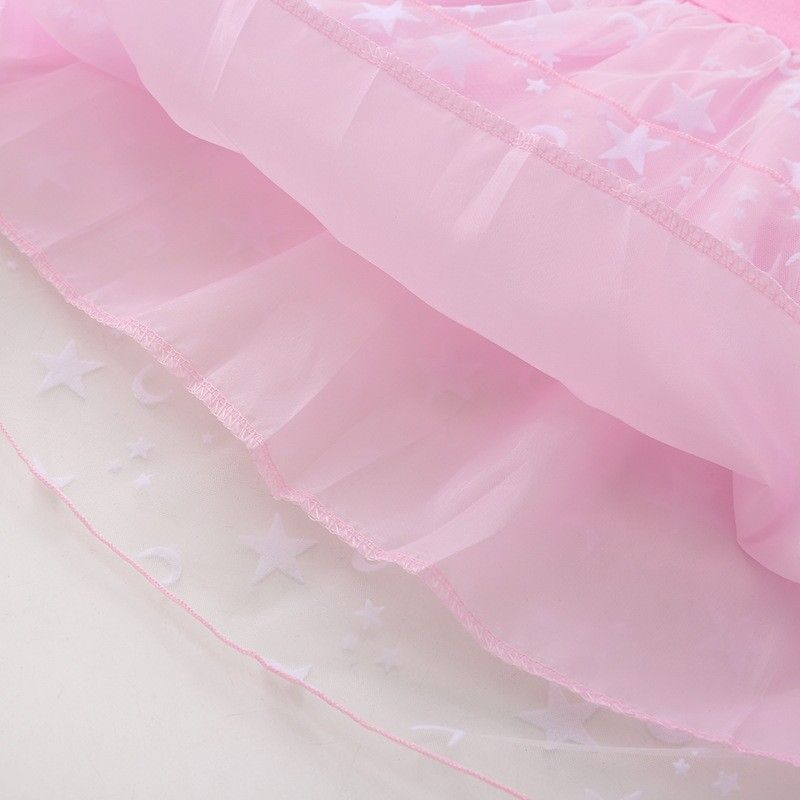 Vestito per Bambina K-Pop “Hunter” Girl Group: Vestito Estivo da Bambina a Maniche Corte in Tulle
